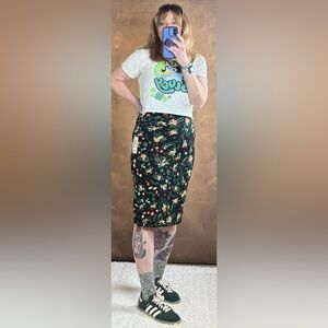 LuLaRoe Black Floral Pencil Skirt
